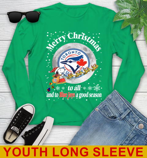 Toronto Blue Jays Merry Christmas To All And To Blue Jays A Good Season MLB Baseball Sports Youth Long Sleeve 7