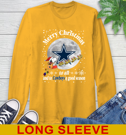 Dallas Cowboys Merry Christmas To All And To Cowboys A Good Season NFL Football Sports Long Sleeve T-Shirt 2