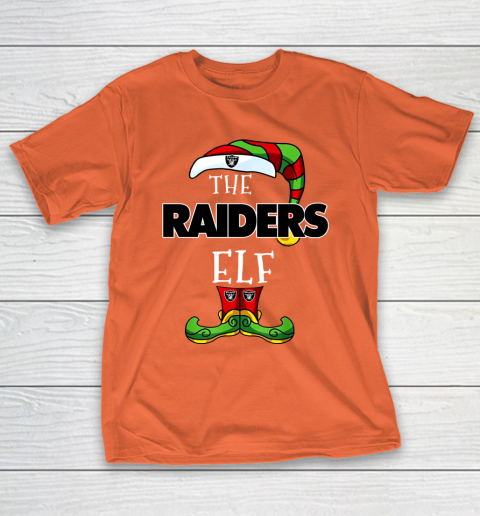 Oakland Raiders Christmas ELF Funny NFL T-Shirt 4