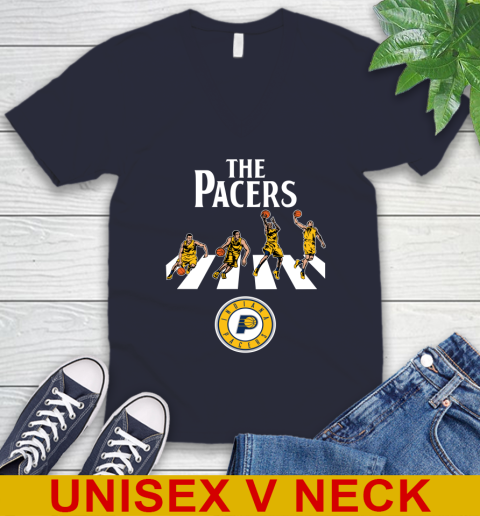 NBA Basketball Indiana Pacers The Beatles Rock Band Shirt V-Neck T-Shirt 2