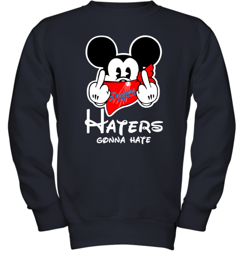 MLB Los Angeles Dodgers Haters Gonna Hate Mickey Mouse Disney Baseball Shirt