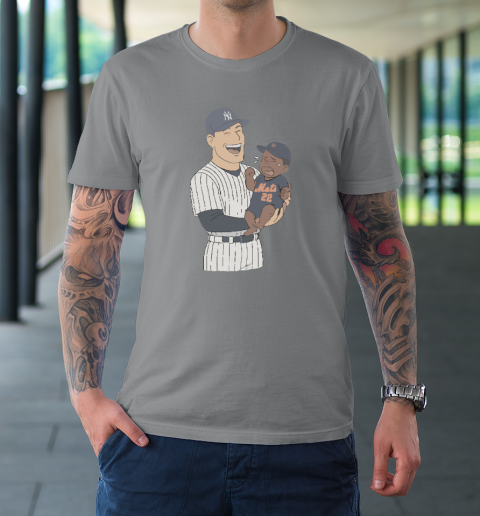 Yankees Holding Crying Mets Baby T-Shirt 3