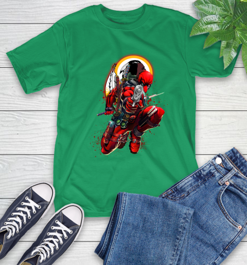 NFL Deadpool Marvel Comics Sports Football Washington Redskins T-Shirt 7