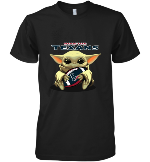 Baby Yoda Loves The Houston Texans Star Wars NFL Premium Men's T-Shirt