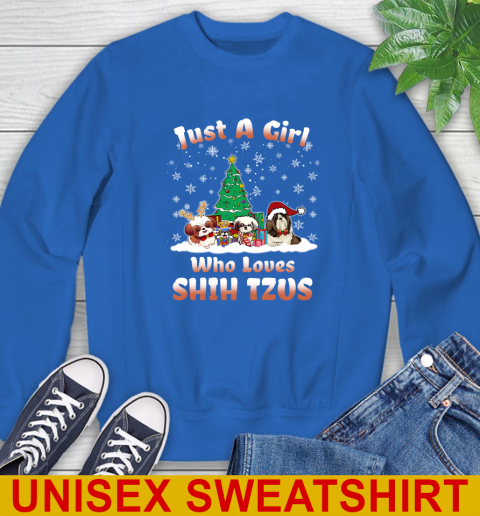 Christmas Just a girl who love shih tzus dog pet lover 176
