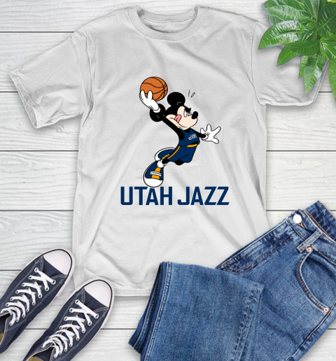 NBA Basketball Utah Jazz Cheerful Mickey Mouse Shirt T-Shirt 2