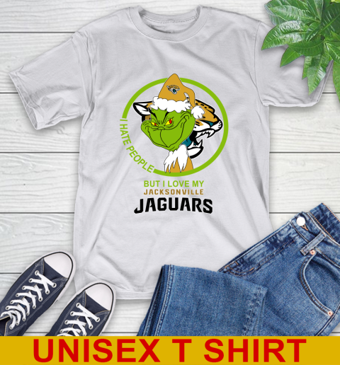 Jacksonville Jaguars NFL Christmas Grinch I Hate People But I Love My Favorite Football Team T-Shirt 12