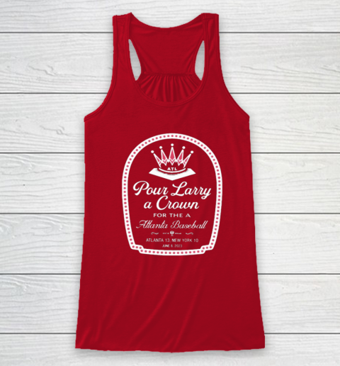 Atlanta Braves Pour Larry A Crown Racerback Tank 3