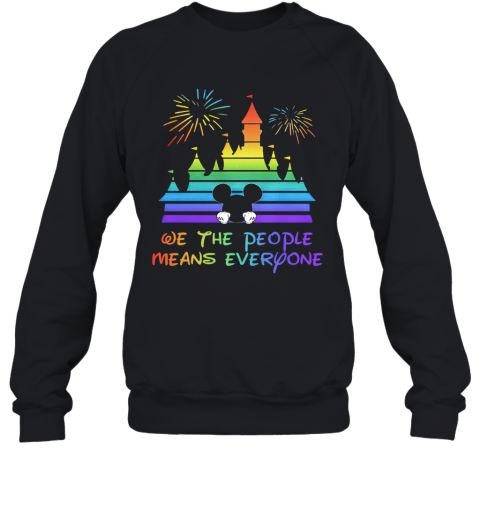 Walt Disney Mickey Mouse We The People Means Everyone Firework Sweatshirt