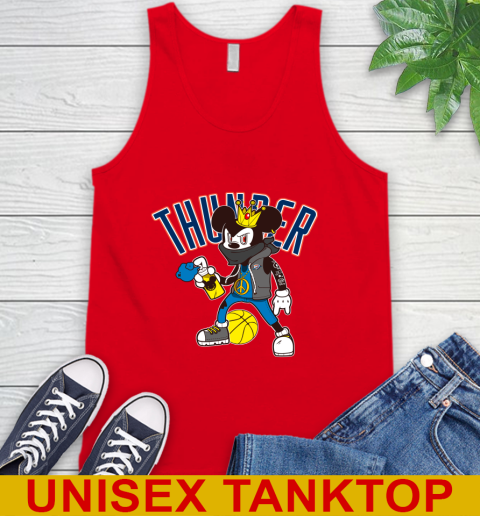 Oklahoma City Thunder NBA Basketball Mickey Peace Sign Sports Tank Top 6