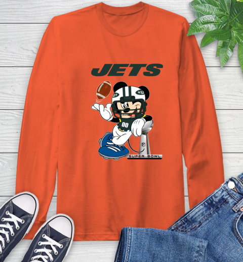 NFL New York Jets Mickey Mouse Disney Super Bowl Football T Shirt Long Sleeve T-Shirt 5