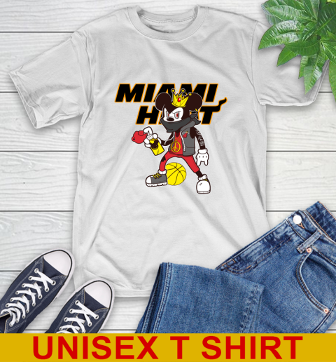 Miami Heat NBA Basketball Mickey Peace Sign Sports T-Shirt