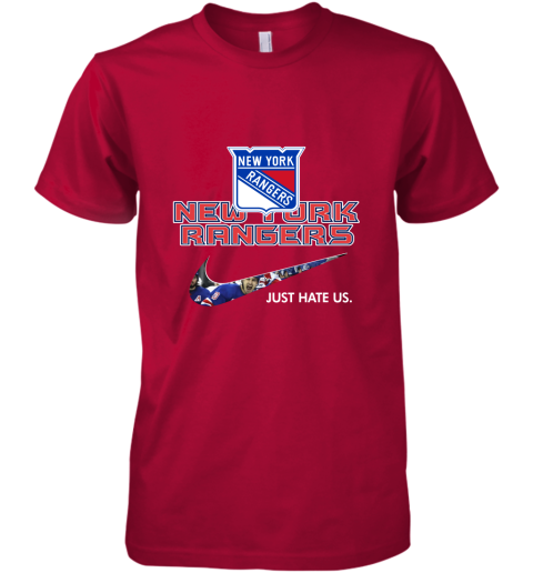 Men's New York Rangers Starter Red Half Puck T-Shirt