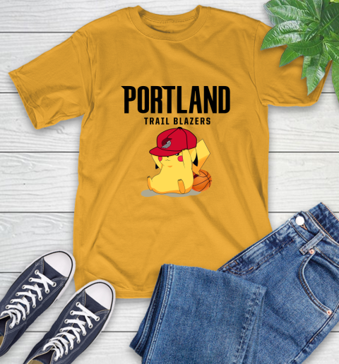 NBA Pikachu Basketball Sports Portland Trail Blazers T-Shirt 3