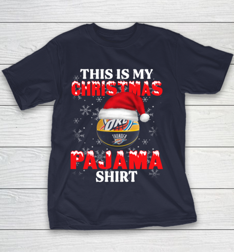Oklahoma City Thunder This Is My Christmas Pajama Shirt NBA Youth T-Shirt 2
