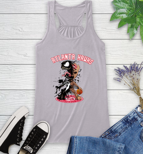 NBA Atlanta Hawks Basketball Venom Groot Guardians Of The Galaxy Racerback Tank 5