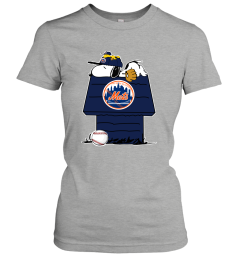 MLB New York Mets Snoopy Woodstock The Peanuts Movie Baseball T Shirt FSDoVVkjow1 ladies t shirt 20 95 151514 front ash