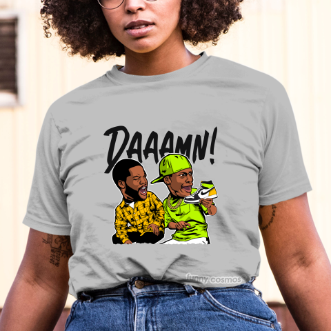 Air Jordan 1 Volt Gold Matching Sneaker Shirt Daaamn Meme Green And Gold Sneaker Gold Tshirt