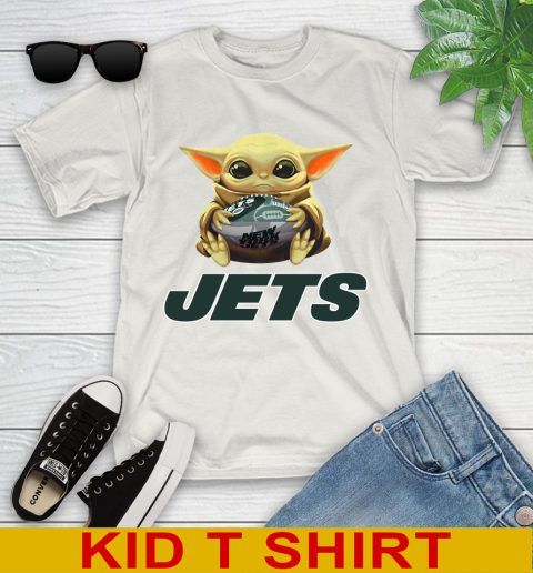 NFL Football New York Jets Baby Yoda Star Wars Shirt Youth T-Shirt 12