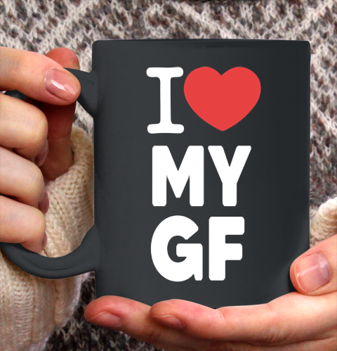 I Heart My Girlfriend  I Love My Girlfriend Valentines Day Ceramic Mug 11oz