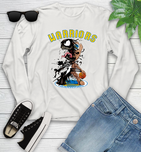 NBA Golden State Warriors Basketball Venom Groot Guardians Of The Galaxy Youth Long Sleeve 12