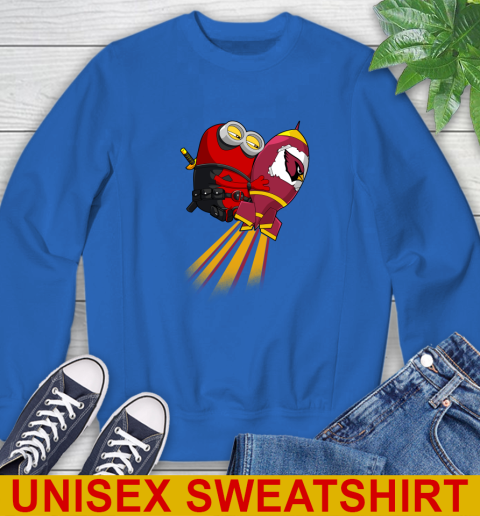 NFL Football Arizona Cardinals Deadpool Minion Marvel Shirt Sweatshirt 11