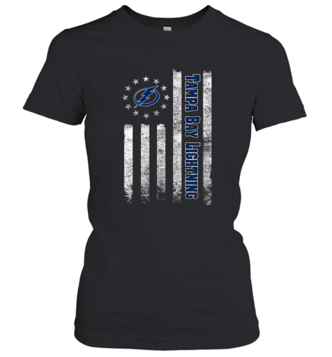 NHL American Flag Hockey Sports Tampa Bay Lightning Women's T-Shirt