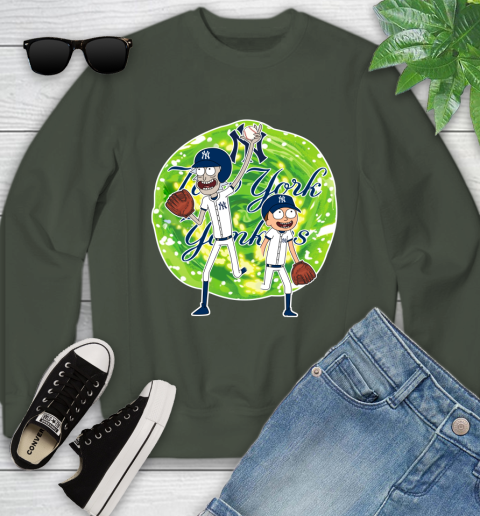 MLB New York Yankees Rick And Morty Baseball Sports Youth Sweatshirt 10