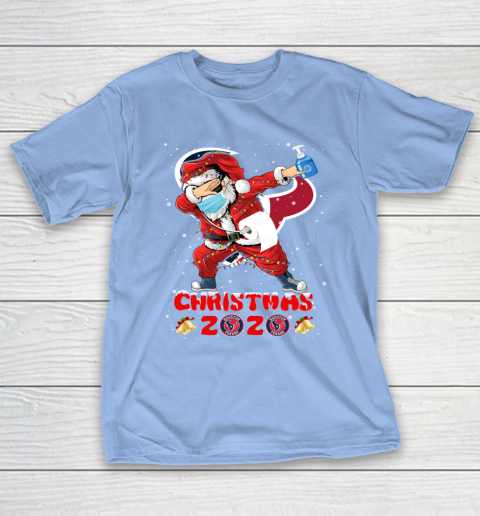 Houston Texans Funny Santa Claus Dabbing Christmas 2020 NFL T-Shirt 10