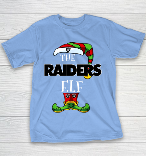 Oakland Raiders Christmas ELF Funny NFL Youth T-Shirt 8