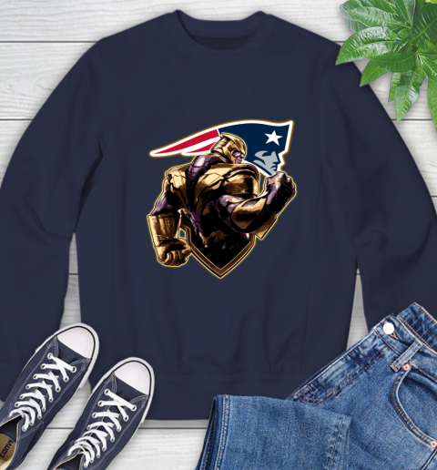 NFL Thanos Avengers Endgame Football Sports New England Patriots Sweatshirt 3