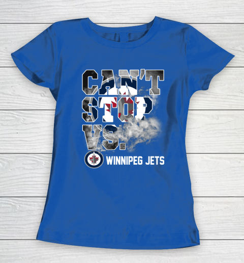 NHL Winnipeg Jets Hockey Can't Stop Vs Women's T-Shirt 8