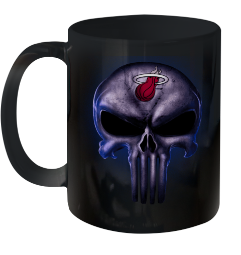 Miami Heat NBA Basketball Punisher Skull Sports Ceramic Mug 11oz