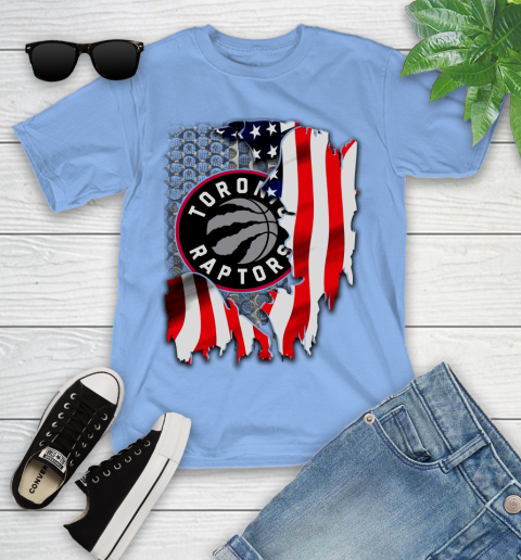 Toronto Raptors NBA Basketball American Flag Youth T-Shirt 15