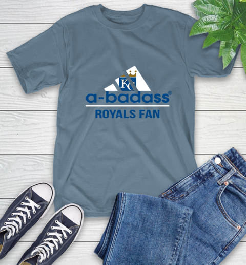 MLB A Badass Kansas City Royals Fan Adidas Baseball Sports T-Shirt 8