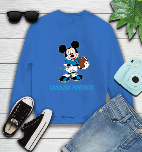 NFL Football Carolina Panthers Cheerful Mickey Mouse Shirt Sweatshirt 9