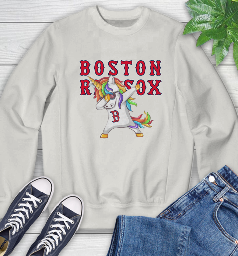 Boston Red Sox MLB Baseball Funny Unicorn Dabbing Sports Sweatshirt 12