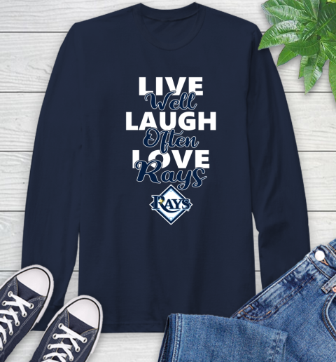 MLB Baseball Tampa Bay Rays Live Well Laugh Often Love Shirt Long Sleeve T-Shirt 3