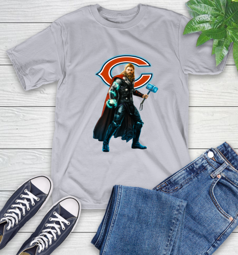 NFL Thor Avengers Endgame Football Chicago Bears T-Shirt 6