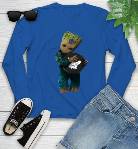 NHL Groot Guardians Of The Galaxy Hockey Sports Toronto Maple Leafs Youth Long Sleeve 9