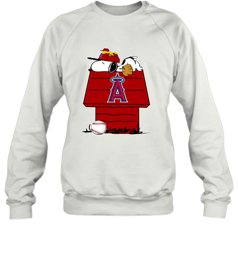 Official Charlie brown and Snoopy playing baseball los angeles angels mlb  2023 T-shirt, hoodie, tank top, sweater and long sleeve t-shirt