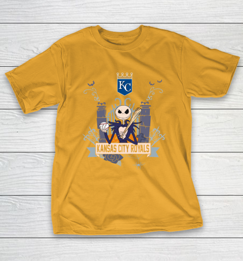 MLB Kansas City Royals Baseball Jack Skellington Halloween T-Shirt 2