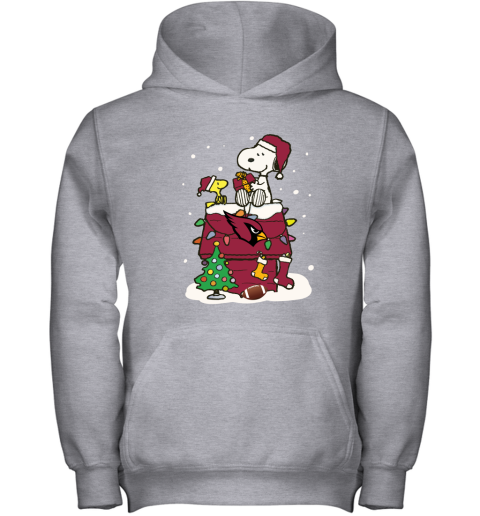 q61f a happy christmas with arizona cardinals snoopy youth hoodie 43 front sport grey