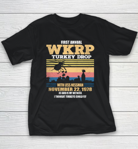 First Annual WKRP Thanksgiving Day Turkey Drop November 22 1978 Vintage Youth T-Shirt