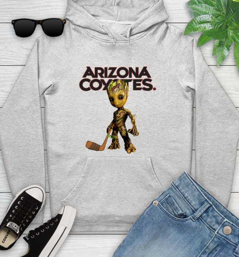 Arizona Coyotes NHL Hockey Groot Marvel Guardians Of The Galaxy Youth Hoodie