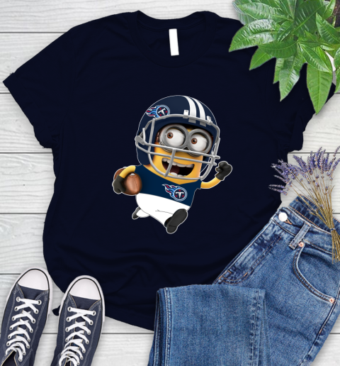 NFL Tennessee Titans Minions Disney Football Sports Women's T-Shirt 3