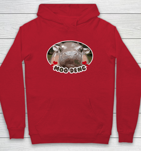 Moo Deng Bouncy Pig in Thai Picture The Cute Baby Hippo Hoodie 6