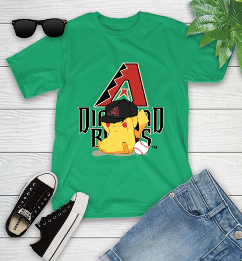 MLB Pikachu Baseball Sports Arizona Diamondbacks Youth T-Shirt 6