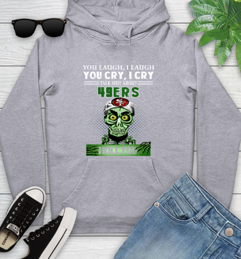 NFL Talk Shit About San Francisco 49ers I Kill You Achmed The Dead Terrorist Jeffrey Dunham Football Youth Hoodie 6