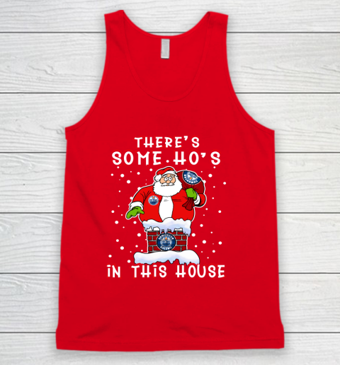 Edmonton Oilers Christmas There Is Some Hos In This House Santa Stuck In The Chimney NHL Tank Top 5